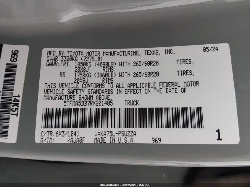 2024 TOYOTA TUNDRA 1794 EDITION