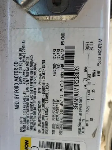 2017 FORD FUSION SE HYBRID  