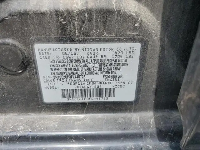 2015 NISSAN VERSA NOTE S  