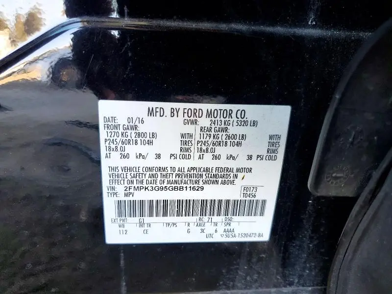 2016 FORD EDGE SE  