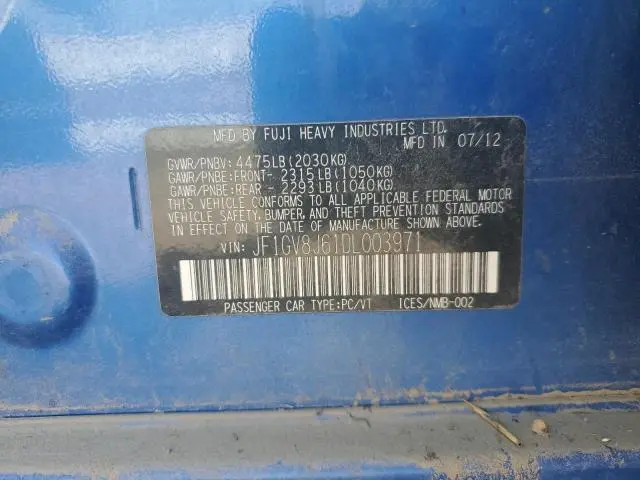 2013 SUBARU IMPREZA WRX STI  