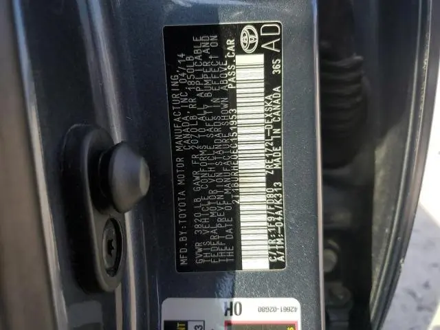 2014 TOYOTA COROLLA L  