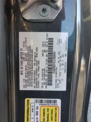 2020 FORD MUSTANG GT  