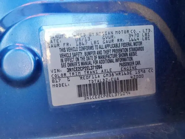 2014 NISSAN VERSA NOTE S  