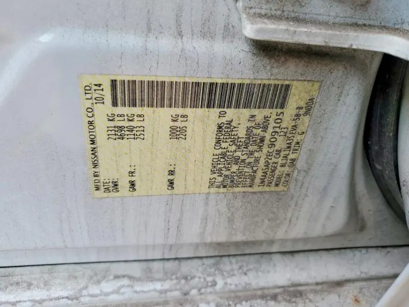 2014 NISSAN MAXIMA S  