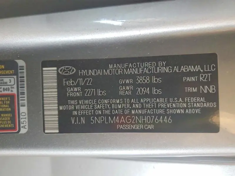 2022 HYUNDAI ELANTRA SEL  