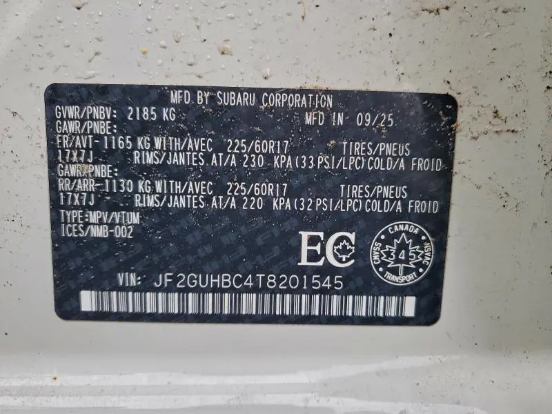 2026 SUBARU CROSSTREK   