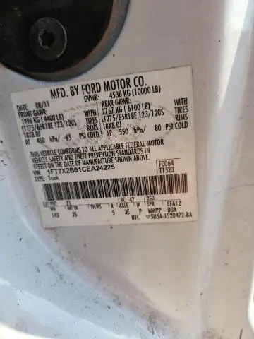 2012 FORD F250 SUPER DUTY  
