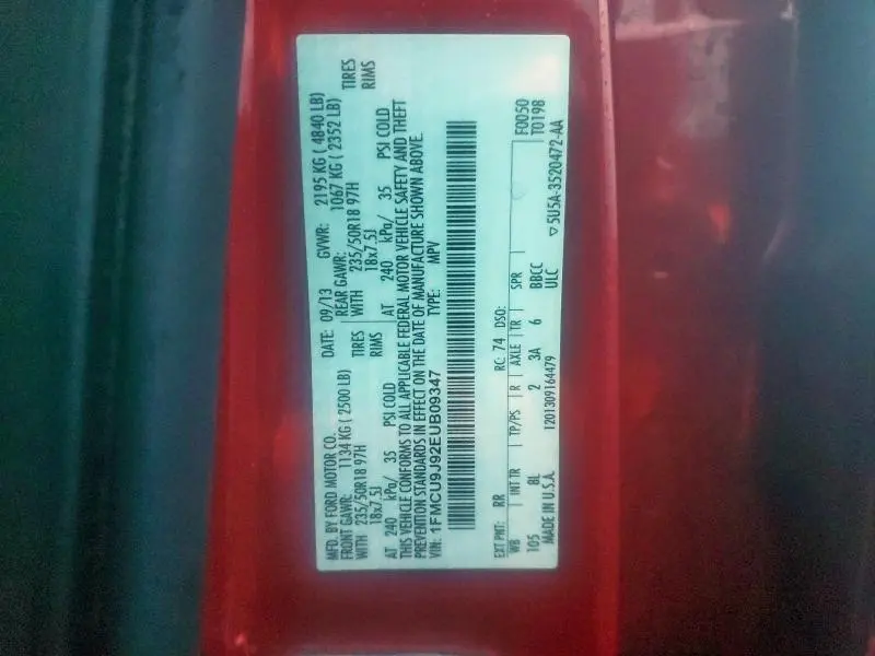 2014 FORD ESCAPE TITANIUM  