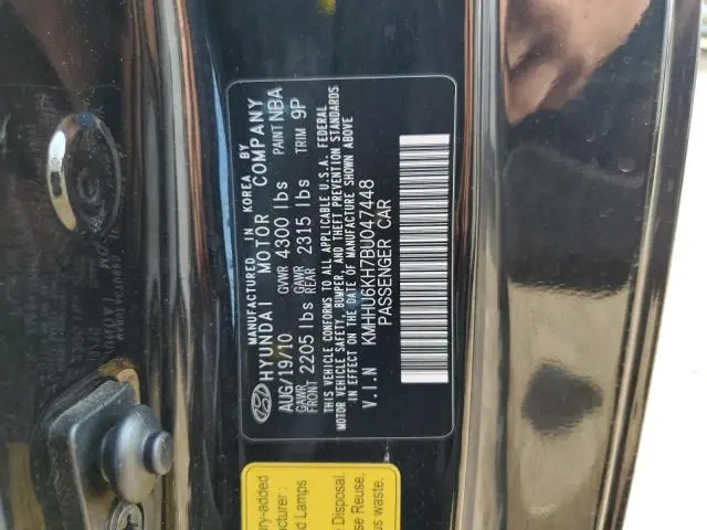 2011 HYUNDAI GENESIS COUPE 3.8L  