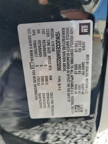 2010 CHEVROLET TAHOE C1500 LTZ  