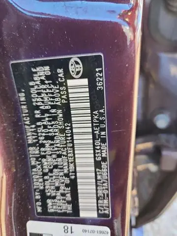 2015 TOYOTA AVALON XLE  