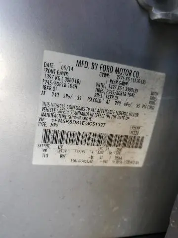 2014 FORD EXPLORER XLT  