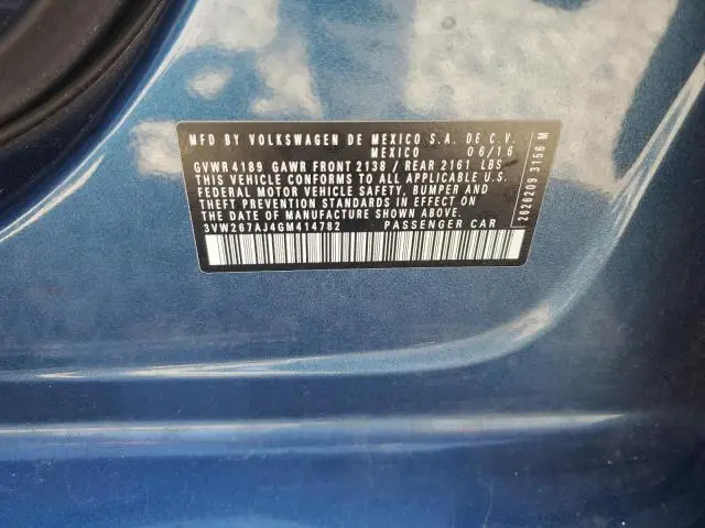 2016 VOLKSWAGEN JETTA S  