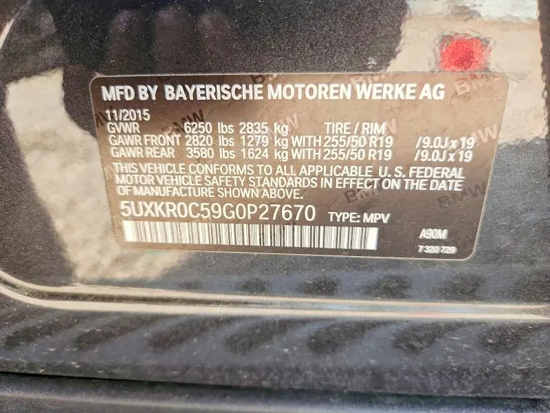 2016 BMW X5 XDRIVE35I  