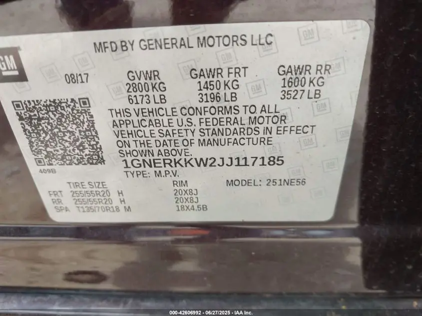 2018 CHEVROLET TRAVERSE PREMIER