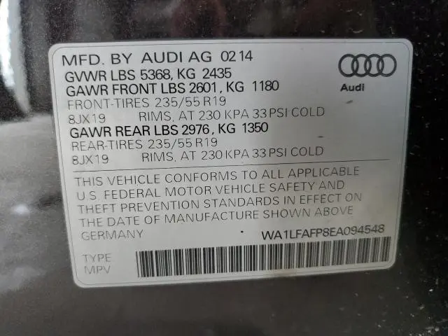 2014 AUDI Q5 PREMIUM PLUS  