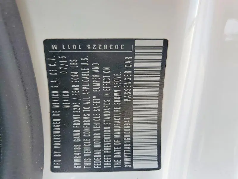 2016 VOLKSWAGEN GTI S/SE  