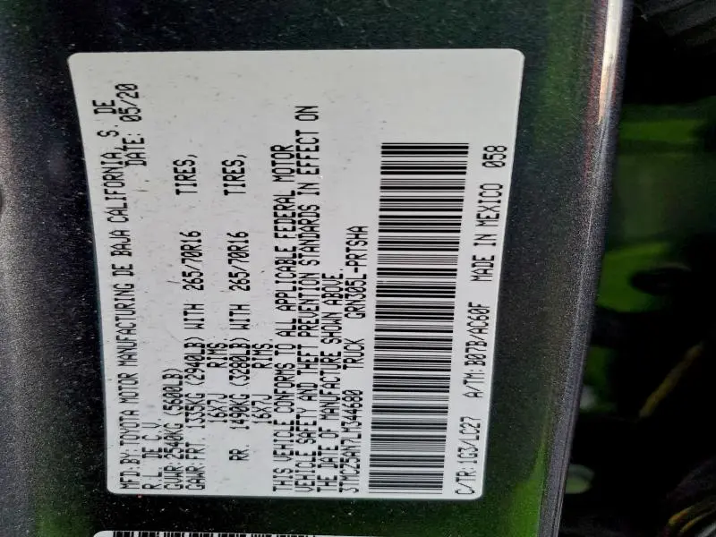 2020 TOYOTA TACOMA DOUBLE CAB  