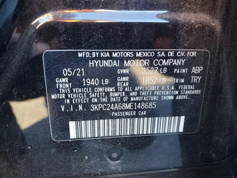2021 HYUNDAI ACCENT SE  