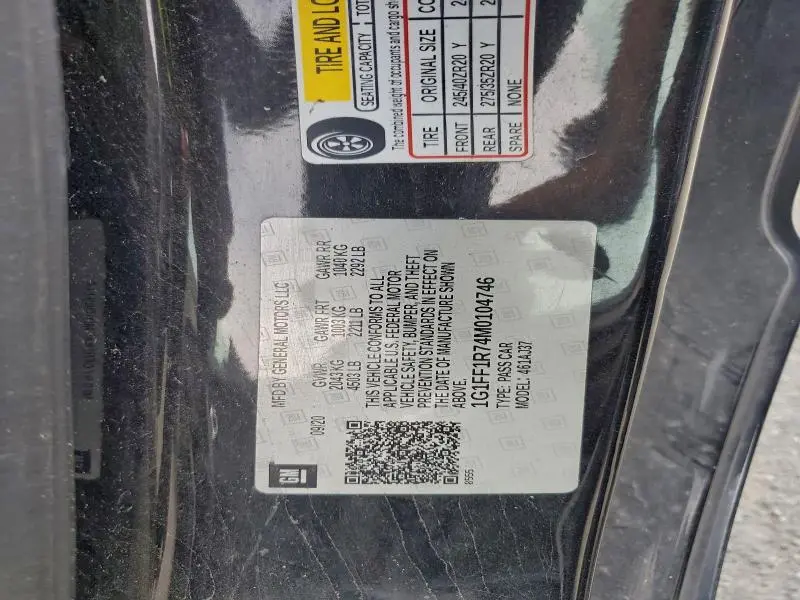 2021 CHEVROLET CAMARO LZ  