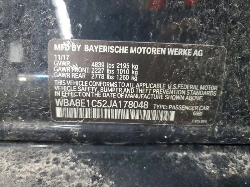 2018 BMW 330E   