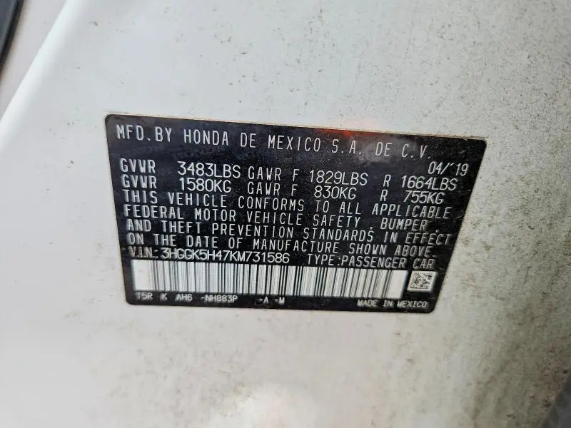 2019 HONDA FIT LX  