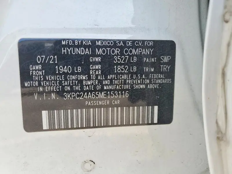 2021 HYUNDAI ACCENT SE  