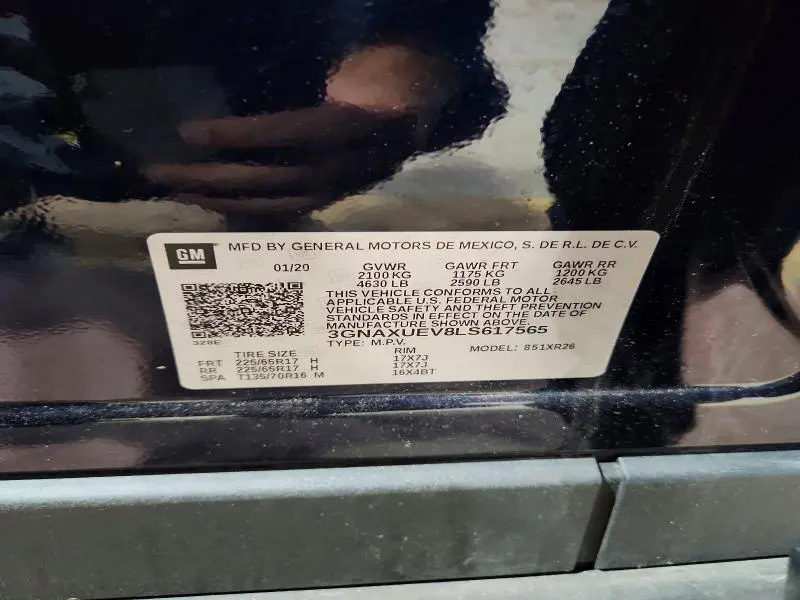 2020 CHEVROLET EQUINOX LT  