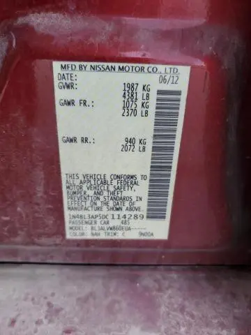 2013 NISSAN ALTIMA 3.5S  