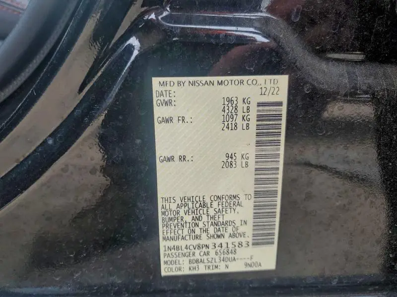 2023 NISSAN ALTIMA SR  