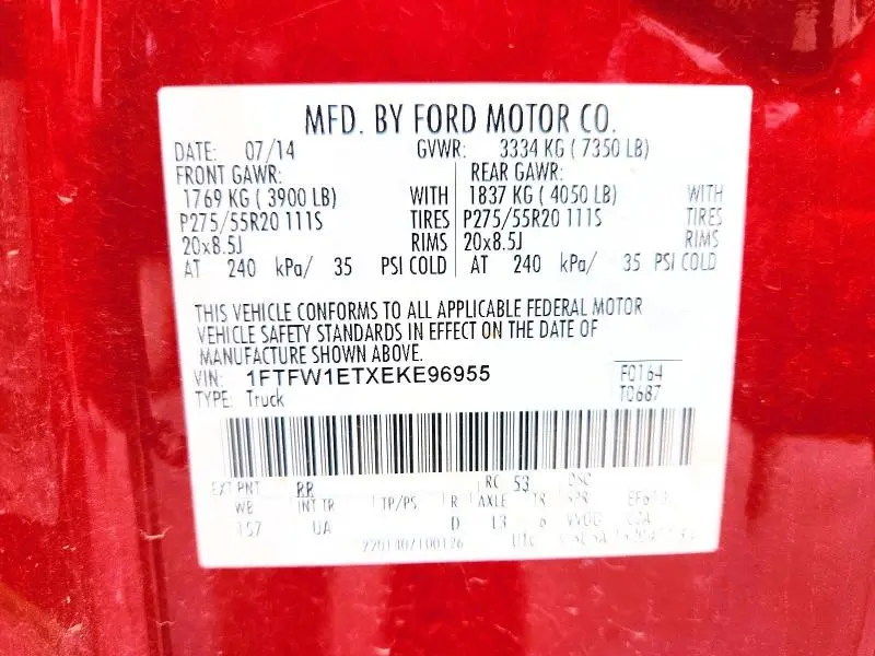 2014 FORD F150 SUPERCREW  