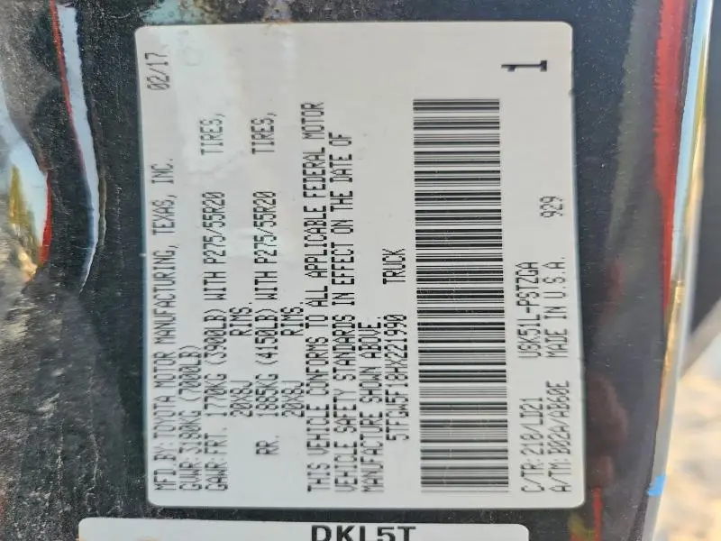2017 TOYOTA TUNDRA 1794 EDITION  