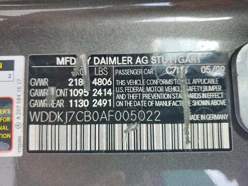 2010 MERCEDES-BENZ E 550  