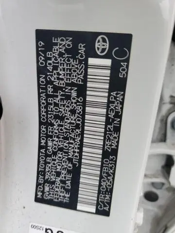 2020 TOYOTA COROLLA LE  