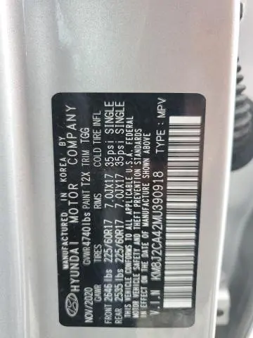 2021 HYUNDAI TUCSON SE  