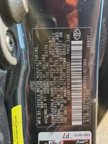 2014 TOYOTA CAMRY L