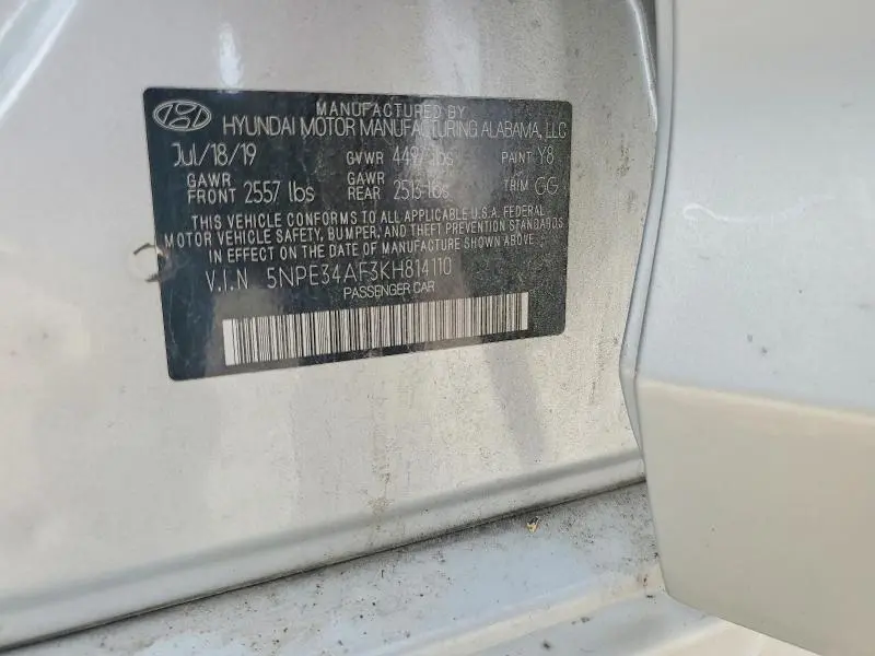 2019 HYUNDAI SONATA SEL  