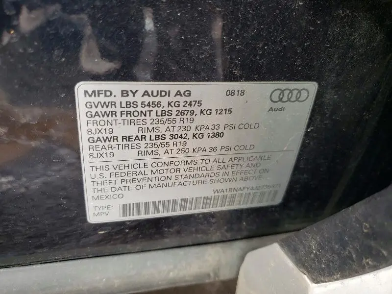2018 AUDI Q5 PREMIUM PLUS  