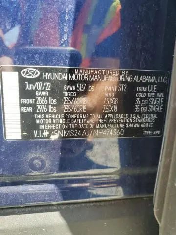 2022 HYUNDAI SANTA FE SEL