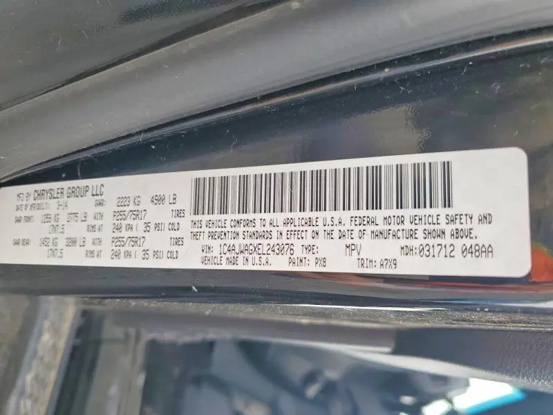 2014 JEEP WRANGLER SPORT  