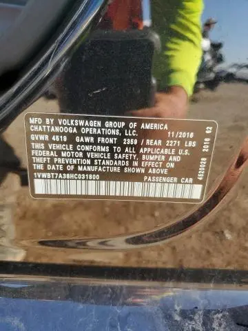 2017 VOLKSWAGEN PASSAT SE  