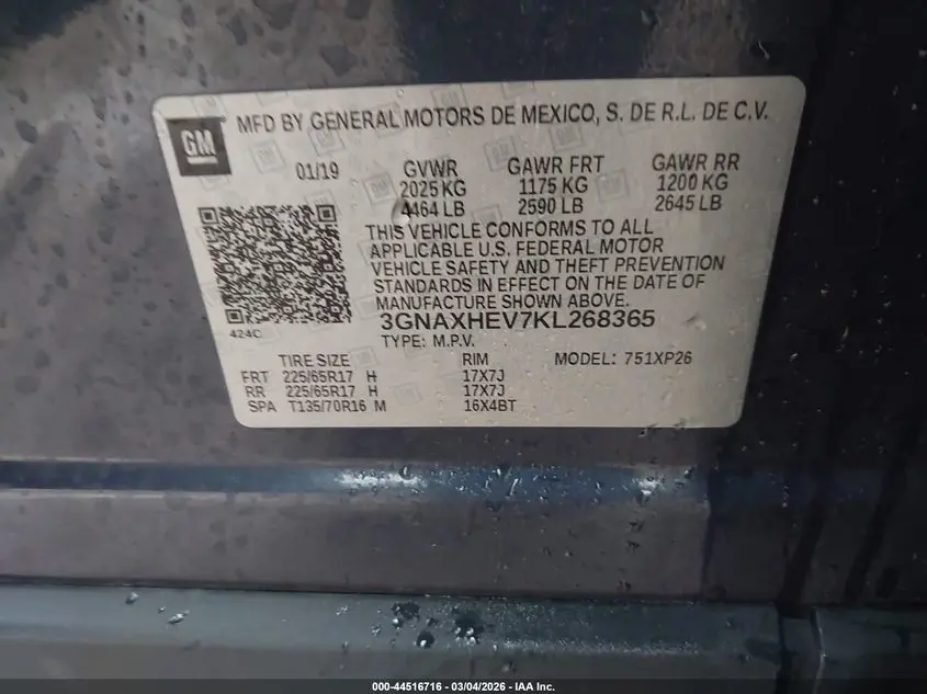 2019 CHEVROLET EQUINOX LS