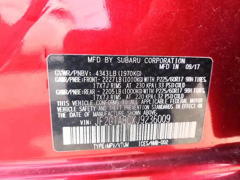 2018 SUBARU CROSSTREK PREMIUM  