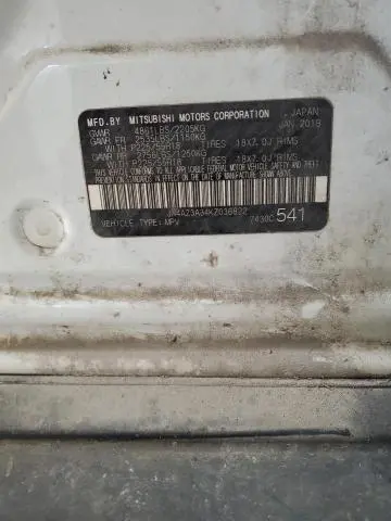 2019 MITSUBISHI OUTLANDER SE  