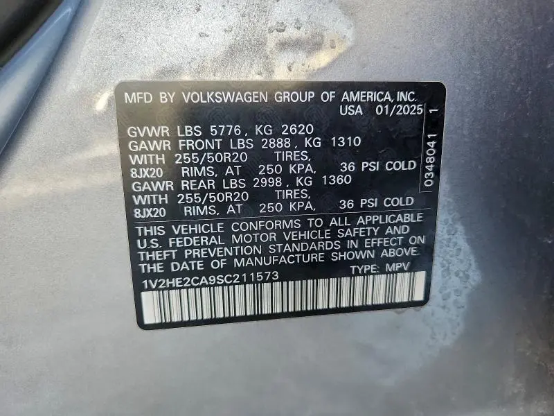 2025 VOLKSWAGEN ATLAS CROSS SPORT SE  