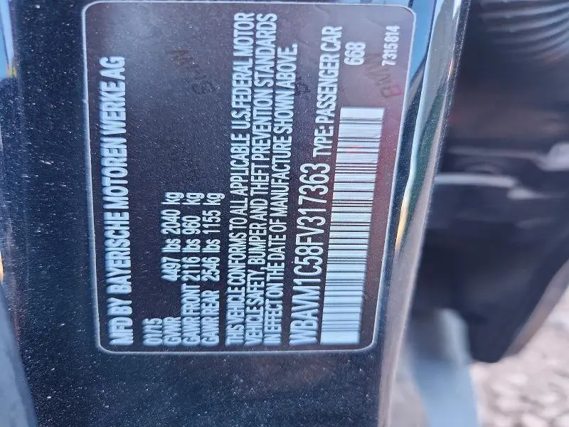 2015 BMW X1 SDRIVE28I  