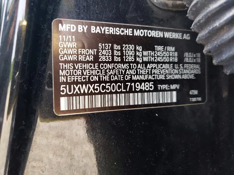 2012 BMW X3 XDRIVE28I  