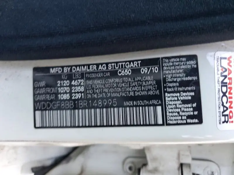 2011 MERCEDES-BENZ C 300 4MATIC  