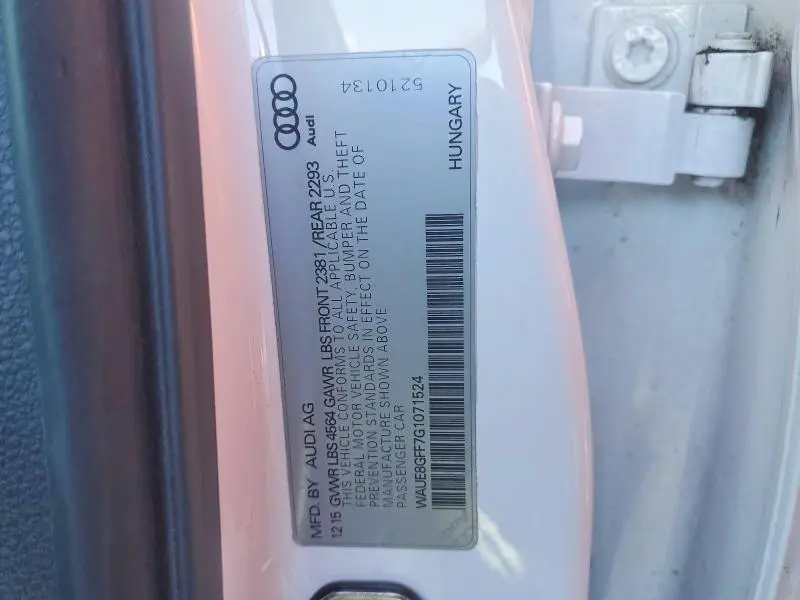 2016 AUDI A3 PREMIUM PLUS  